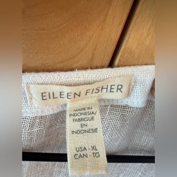 Eileen Fisher White Linen Tunic XL - Picture 7 of 8
